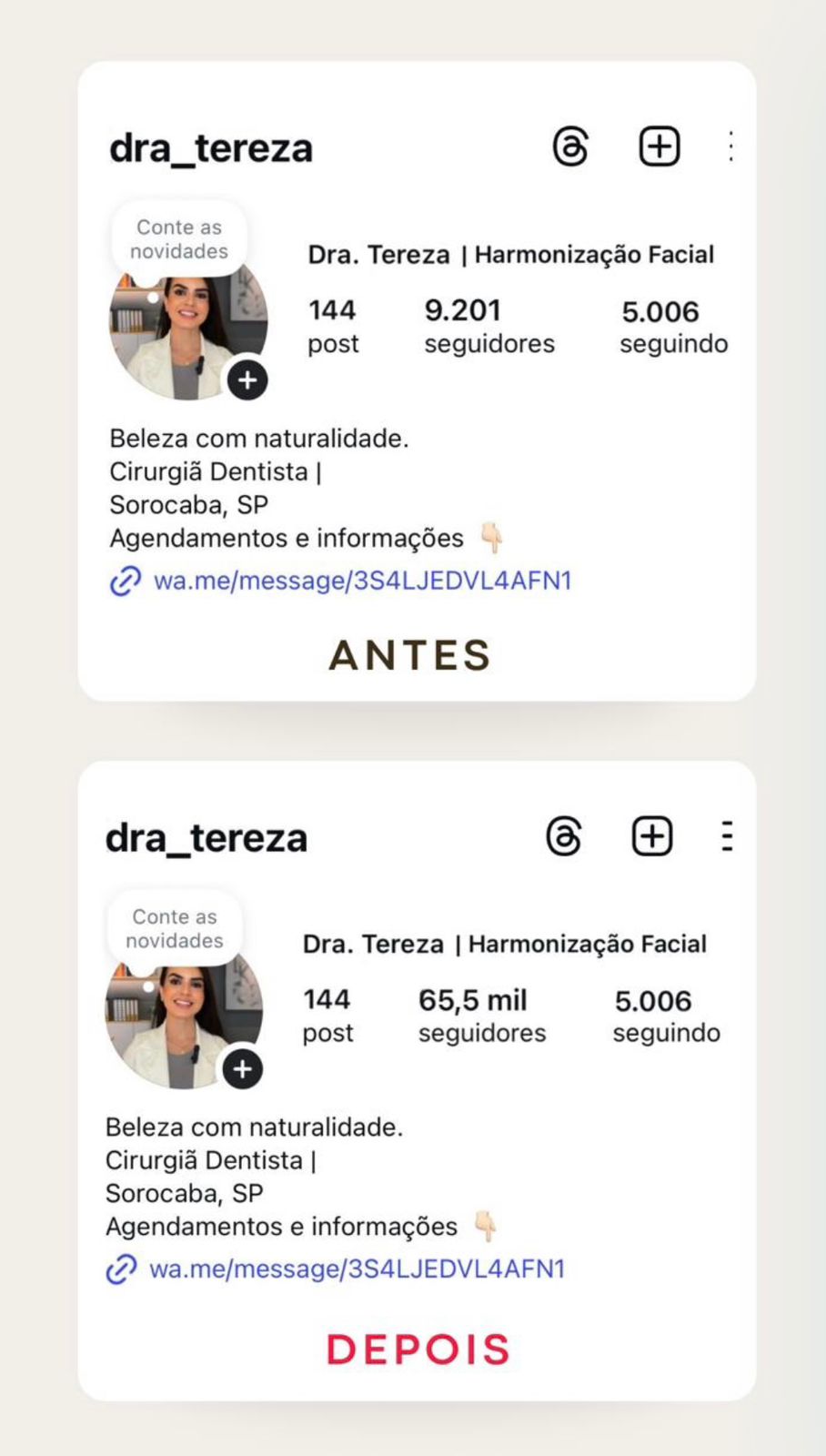 Resultado de crescimento - Cliente 2